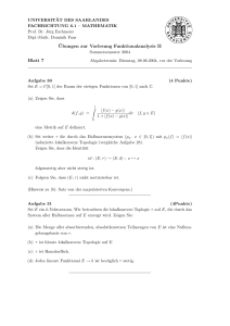 Ubungen zur Vorlesung Funktionalanalysis II Blatt 7