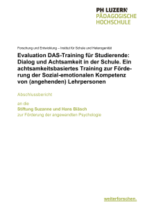 Evaluation DAS-Training für Studierende: Dialog und Achtsamkeit in