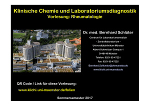 Vorlesung Rheumatologe, Dr. med. Bernhard Schlüter