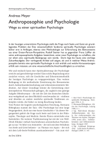 Anthroposophie und Psychologie