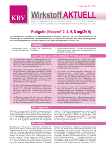 Rotigotin (Neupro®) - Wirkstoff Aktuell