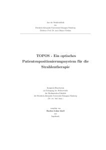 TOPOS - Ein optisches Patientenpositionierungssystem