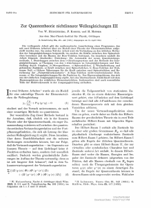 Zur Quantentheorie nichtlinearer Wellengleichungen III