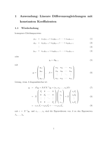 Lineare Differenzengleichungen mit konstanten Koeffizienten