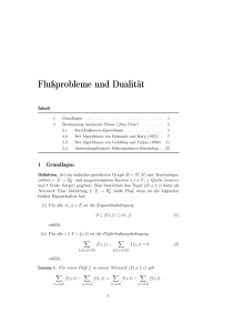 Flußprobleme und Dualität