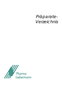 Präparate- Verzeichnis