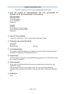 Vitamin K1 Laboratoire TVM, 10 mg/ml Injektionslösung für Hunde 1