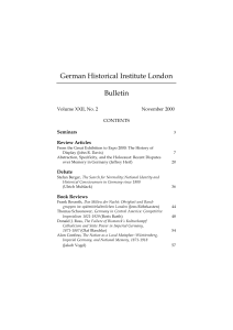 German Historical Institute London Bulletin Vol 22 (2000), No. 2