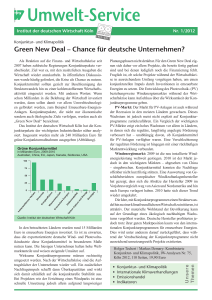 Green New Deal – Chance für deutsche Unternehmen?