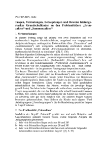 starker Grundschulkinder zu den Problemfeldern „Prim