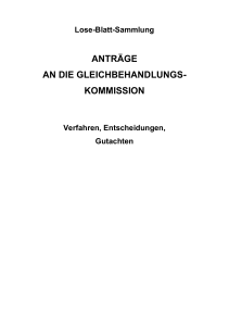 anträge an die gleichbehandlungs