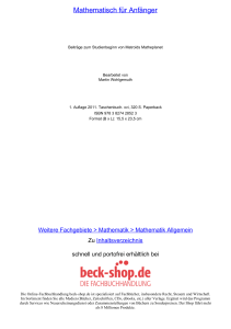 Mathematisch für Anfänger - ReadingSample - Beck-Shop