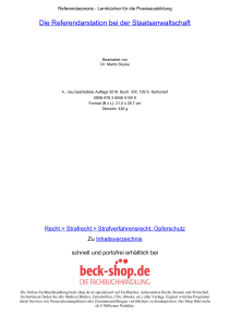 Die Referendarstation bei der Staatsanwaltschaft - Beck-Shop