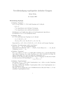 Vervollständigung topologischer abelscher Gruppen