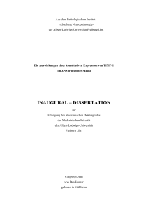 INAUGURAL – DISSERTATION