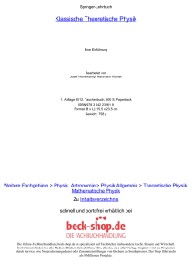 Klassische Theoretische Physik - ReadingSample - Beck-Shop