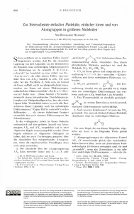 Zur Stereochemie einfacher Moleküle, einfacher Ionen und von