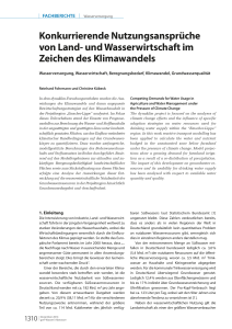 Konkurrierende Nutzungsansprüche von Land und Wasserwirtschaft