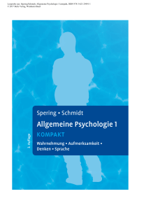 Allgemeine Psychologie 1 kompakt