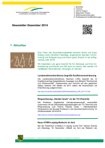 Newsletter März 2010 - Chancengleichheit in Sachsen