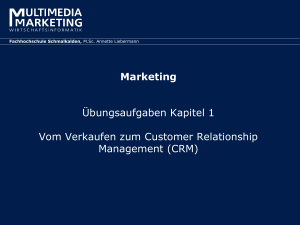 Marketing Übungsaufgaben Kapitel 1 Vom Verkaufen zum