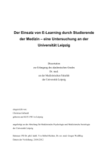 eine Untersuchung an der Universität Leipzig