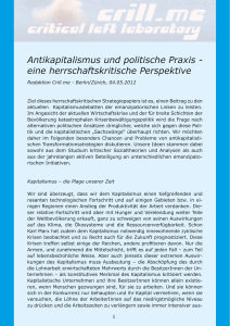 Antikapitalismus und politische Praxis