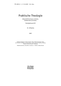 Praktische Theologie - Fachzeitschriften Religion und Theologie