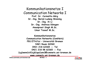 Kommunikationsnetze I Communication Networks I - fb1.uni