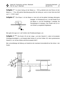 Übungsaufgaben - Institut für Technische und Numerische Mechanik