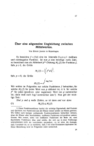 Über eine allgemeine Ungleichung zwischen Mittelwerten.