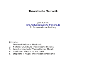 Theoretische Mechanik - TU Bergakademie Freiberg