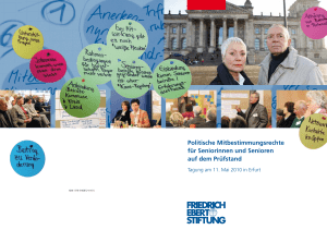 Politische Mitbestimmungsrechte für Seniorinnen und Senioren auf