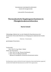 Thermoakustische Kopplungsmechanismen in