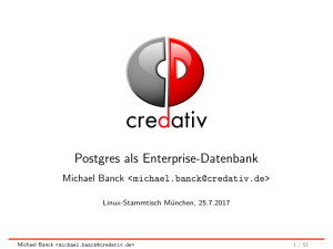 Postgres als Enterprise-Datenbank