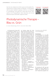 Photodynamische Therapie – Blau vs. Grün