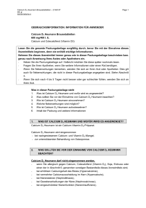 Beipackzettel Calcium D3 Heumann Brausetabletten