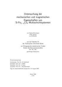 Untersuchung der mechanischen und magnetischen