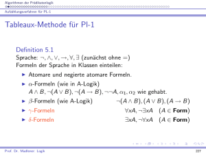 Tableaux-Methode für Pl-1