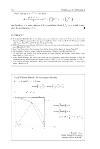 Proof Without Words: An Arctangent Identity x