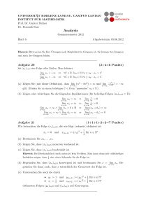 Analysis - Universität Koblenz · Landau