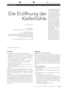 Die Eröffnung der Kieferhöhle