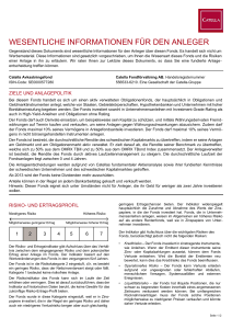 wesentliche informationen für den anleger - fund