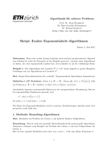 Skript: Exakte Exponentialzeit