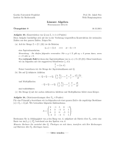 Lineare Algebra - Goethe