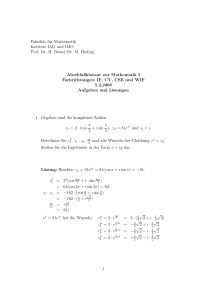 Fakultät für Mathematik Institute IAG und IMO Prof. Dr. H. Bräsel/Dr