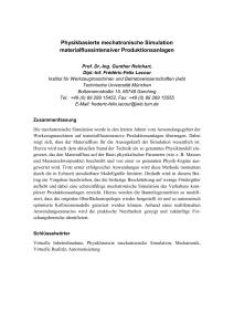 Physikbasierte mechatronische Simulation