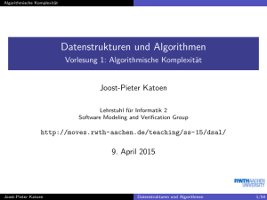 Datenstrukturen und Algorithmen - Informatik 2 - RWTH