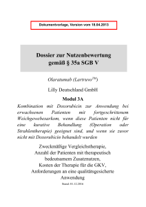 Dossier zur Nutzenbewertung gemäß § 35a SGB V