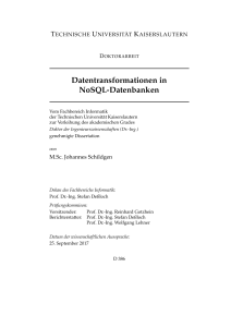 Datentransformationen in NoSQL-Datenbanken